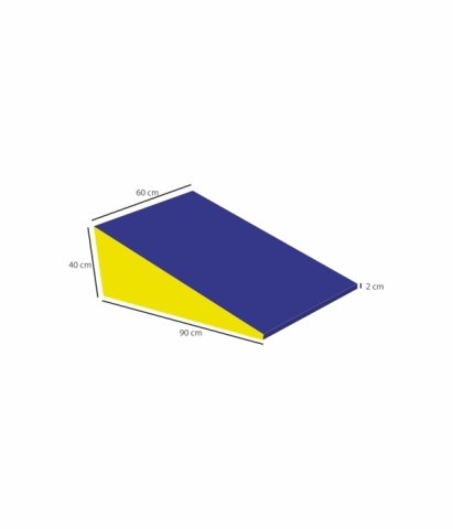 Üçgen Minder 40x60x90 cm Sarı Mavi