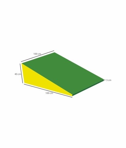 Üçgen Minder 100x100x40 cm Sarı Yeşil