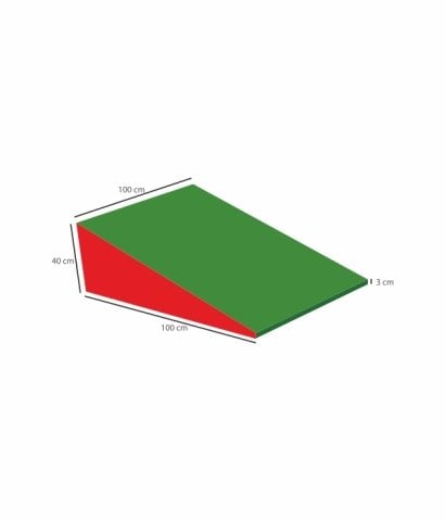 Üçgen Minder 100x100x40 cm Kırmızı Yeşil