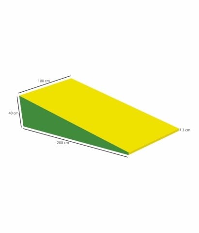 Üçgen Minder 100x200x40 cm Yeşil Sarı