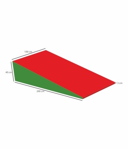 Üçgen Minder 100x200x40 cm Yeşil Kırmızı