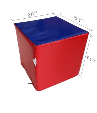 Küp Minder 60x60 cm Mavi Kırmızı