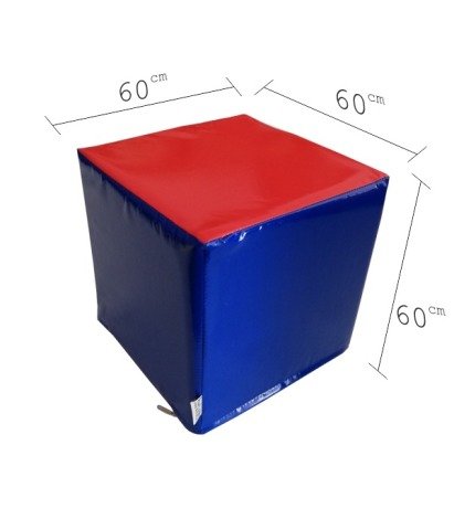Küp Minder 60x60 cm Kırmızı Mavi
