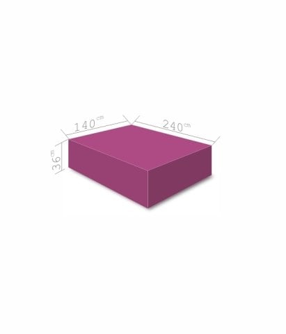 Atlama Puf  Minderi 140x240x36 cm Mor