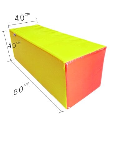 Dikdörtgen Minder 40x40x80 cm Kırmızı Sarı