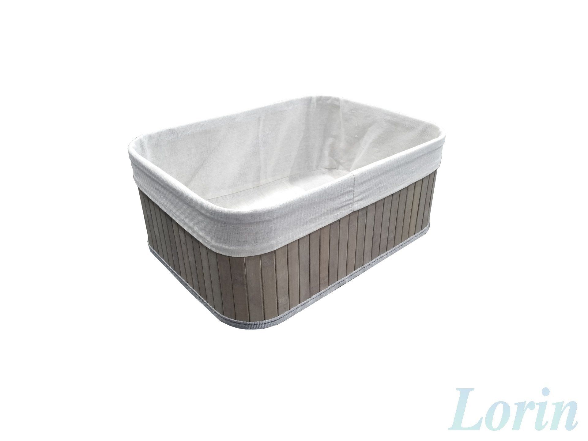 Bambu Çok Amaçlı Organizer Banyo Dekoratif Sepet Büyük Boy 40x30x16 cm