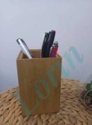 Bambu Şık Tasarım Kalemlik Kutusu Masa Üstü Kalemlik