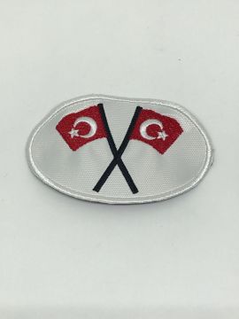 Türk Bayraklı  Nakış Arma