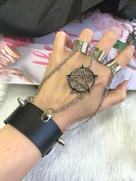 PENTAGRAM DERİ BİLEKLİKLİ 3 LÜ YÜZÜK