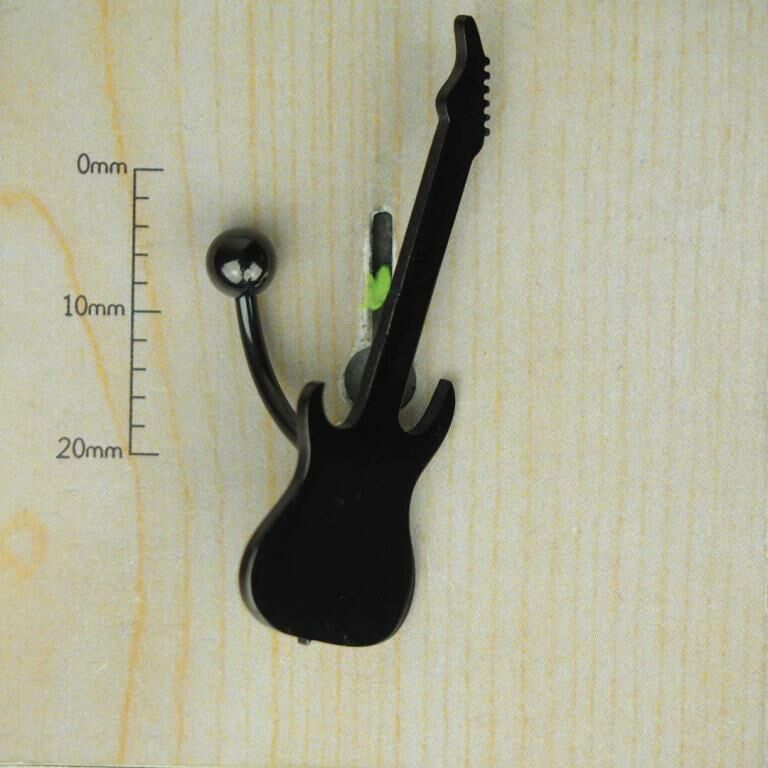 Gitar Siyah Göbek Piercing