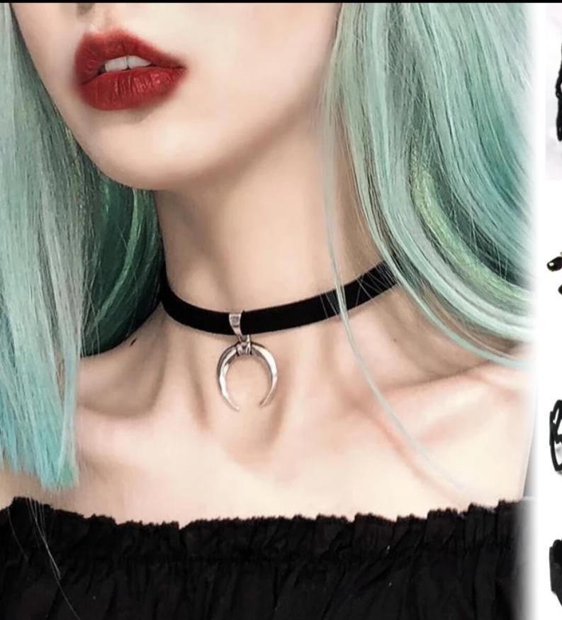Moon choker necklace best sale
