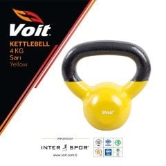 Voit Vinyl Kettlebell 4 Kg Sarı