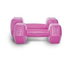 Dynamic Fashion Plastic Dumbell Pembe 1Kg