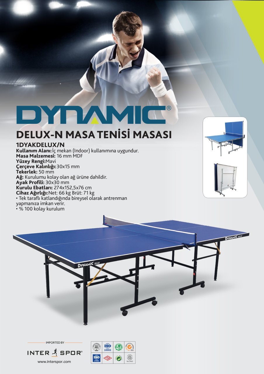 Dynamic Delux Indoor Masa Tenisi Masası