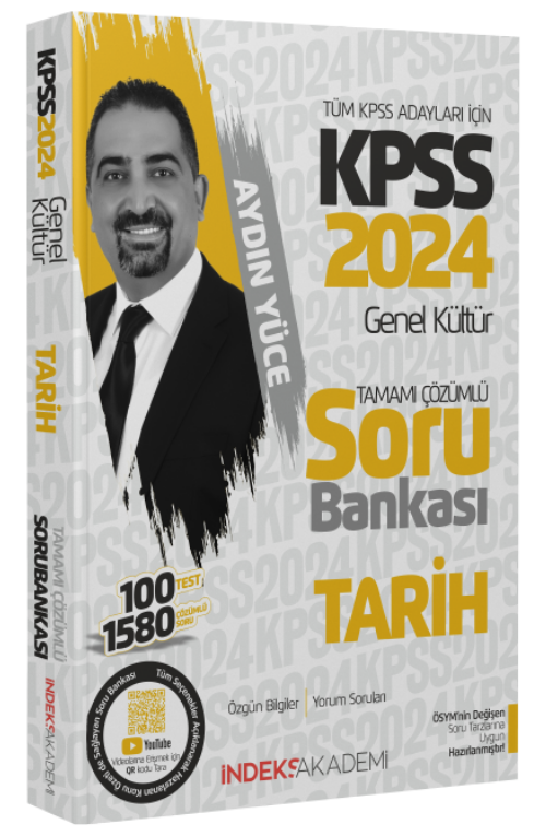 İndeks Akademi 2024 KPSS Tarih Soru Bankası Çözümlü - Aydın Yüce İndeks Akademi Yayıncılık