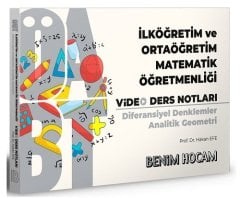 Benim Hocam 2021 ÖABT İlköğretim Lise Ortaöğretim Matematik Öğretmenliği Diferansiyel Denklemler - Analitik Geometri Video Ders Notları - Hakan Efe Benim Hocam Yayınları