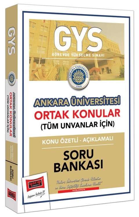 Yargı GYS Ankara Üniversitesi Tüm Ünvanlar İçin Ortak Konular Soru Bankası Görevde Yükselme Yargı Yayınları