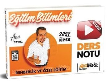 HocaWebde 2024 KPSS Eğitim Bilimleri Rehberlik ve Özel Eğitim Video Ders Notu - Avni Yavuz HocaWebde Yayınları