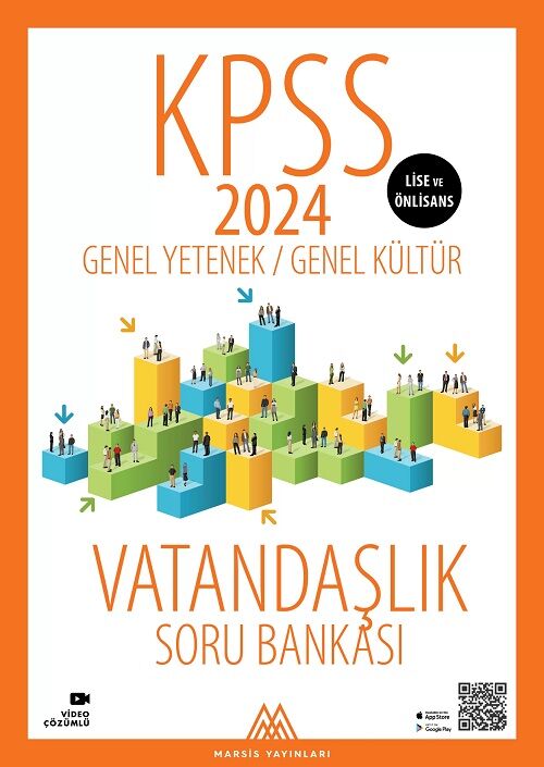 Marsis 2024 KPSS Lise Ön Lisans Vatandaşlık Soru Bankası Video Çözümlü Marsis Yayınları