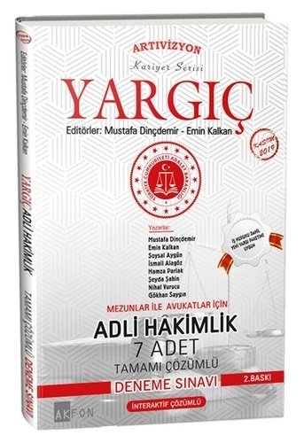 SÜPER FİYAT Akfon YARGIÇ Adli Hakimlik 7 Deneme Sınavı Çözümlü 2. Baskı Akfon Yayınları