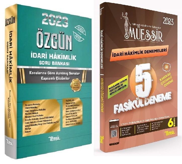 Temsil 2023 İdari Hakimlik Özgün Soru + Müessir 5 Fasikül Deneme Karekod Çözümlü 2 li Set Temsil Kitap Yayınları