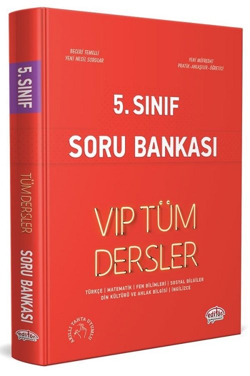 SÜPER FİYAT Editör 5. Sınıf VIP Tüm Dersler Soru Bankası Editör Yayınları
