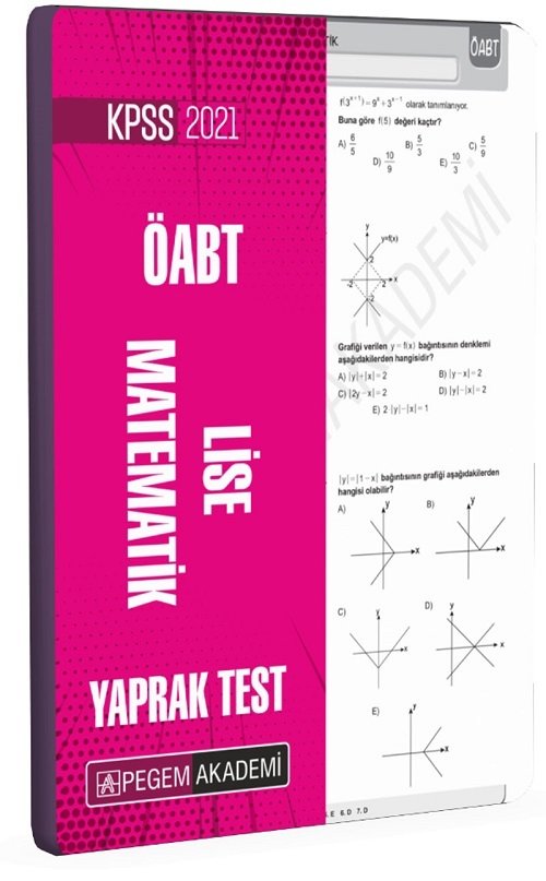 Pegem 2021 ÖABT Lise Matematik Öğretmenliği Yaprak Test Pegem Akademi Yayınları