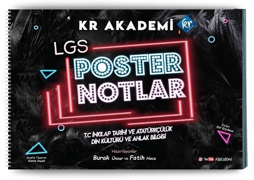 KR Akademi LGS İnkılap Tarihi ve Atatürkçülük Din Kültürü ve Ahlak Bilgisi Poster Notlar KR Akademi