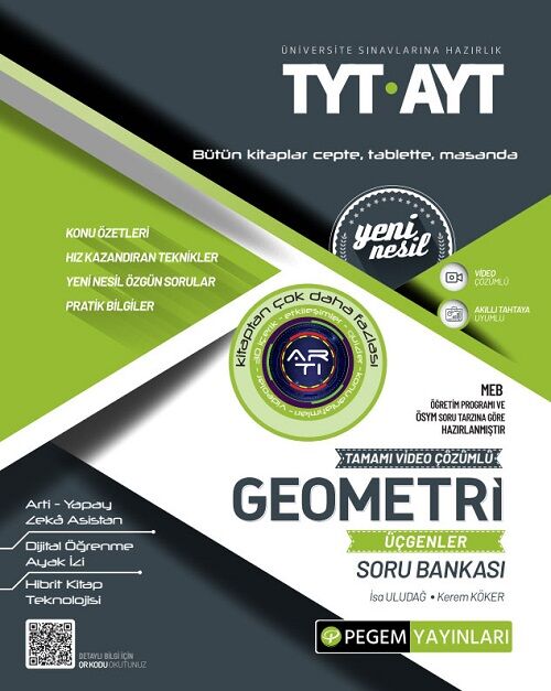 Pegem YKS TYT AYT Geometri (Üçgenler) Soru Bankası Pegem Akademi Yayınları