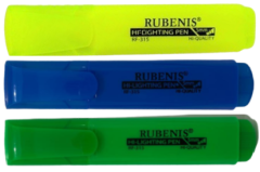 Rubenis Fosforlu İşaretleme Kalemi Sarı + Mavi + Yeşil 3 lü Set RF-315