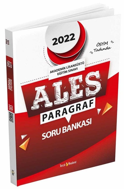 Tercih Akademi 2022 ALES Paragraf Soru Bankası Tercih Akademi Yayınları