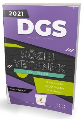 Pelikan 2021 DGS Sözel Yetenek Son Tekrar Konu Anlatımı Pelikan Yayınları