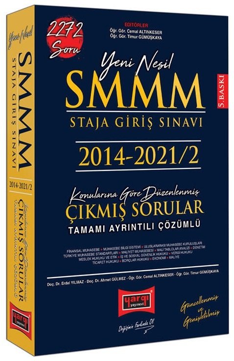 Yargı 2022 SMMM Staja Giriş Konularına Göre 2014-2021 Çıkmış Sorular Çözümlü Yargı Yayınları