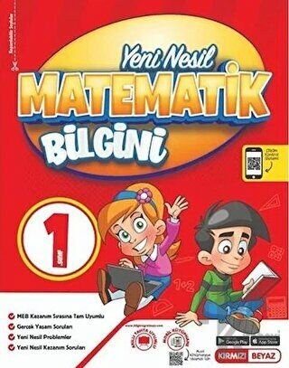 Kırmızı Beyaz 1. Sınıf Matematik Bilgini Kırmızı Beyaz Yayınları