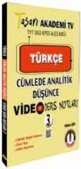 Tasarı DGS Türkçe Cümlede Analitik Düşünce Video Ders Notları 3 Tasarı Yayınları