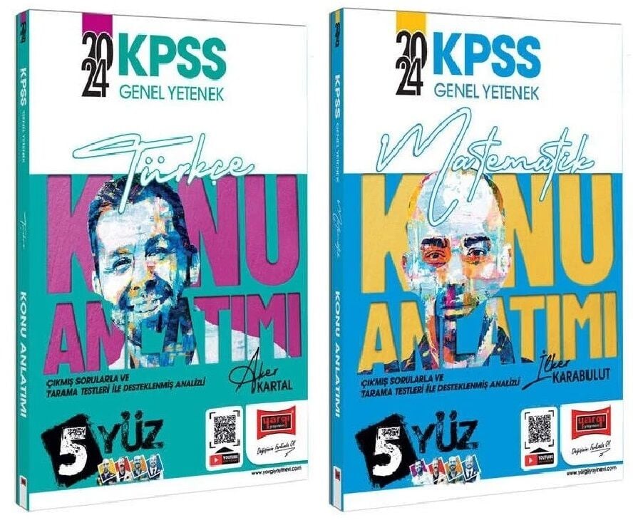 Yargı 2024 KPSS Türkçe+Matematik 5Yüz Konu 2 li Set Yargı Yayınları