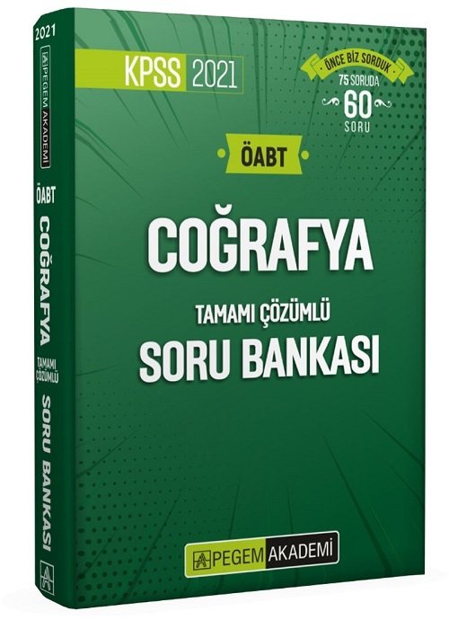 Pegem 2021 ÖABT Coğrafya Öğretmenliği Soru Bankası Çözümlü Pegem Akademi Yayınları