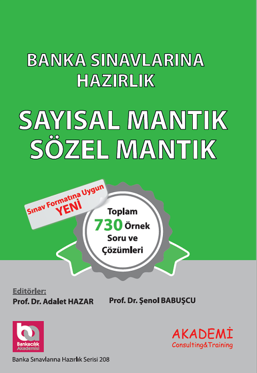 Akademi Banka Sınavları Sözel Mantık Sayısal Mantık Akademi Consulting Yayınları