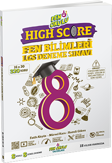 Fen Okulu 8. Sınıf LGS Fen Bilimleri High Score Deneme Fen Okulu Yayınları