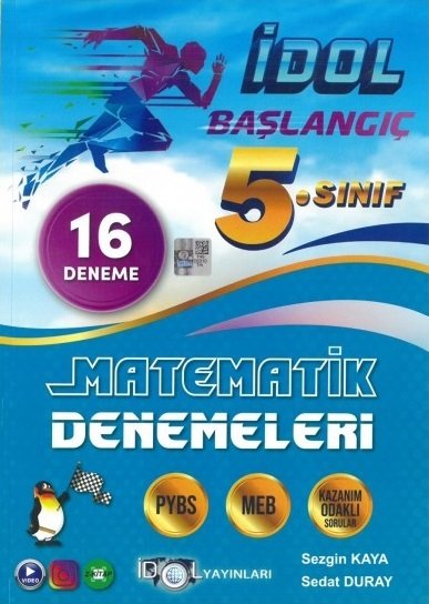 İdol 5. Sınıf Matematik Başlangıç 16 Deneme İdol Yayınları