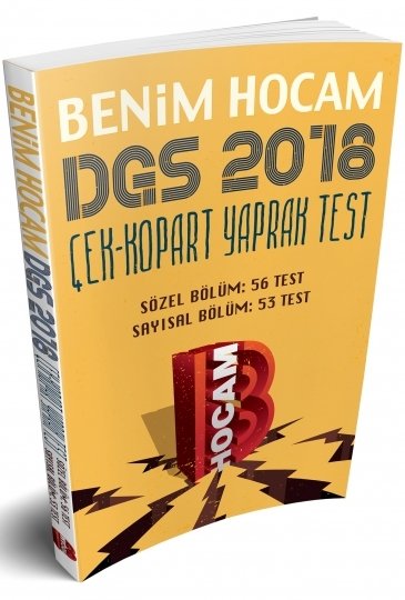 Benim Hocam 2018 DGS Yaprak Test Çek Kopart Benim Hocam Yayınları