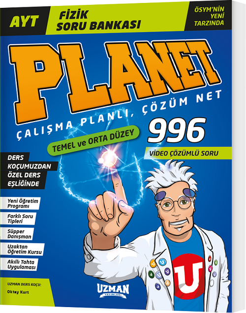 Uzman YKS AYT Fizik Planet Temel ve Orta Düzey Soru Bankası Uzman Yayınları