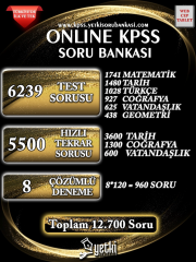 Yetki UE KPSS Genel Yetenek Genel Kültür ONLİNE 12700 Soru Bankası Yetki Yayıncılık Uzaktan Eğitim