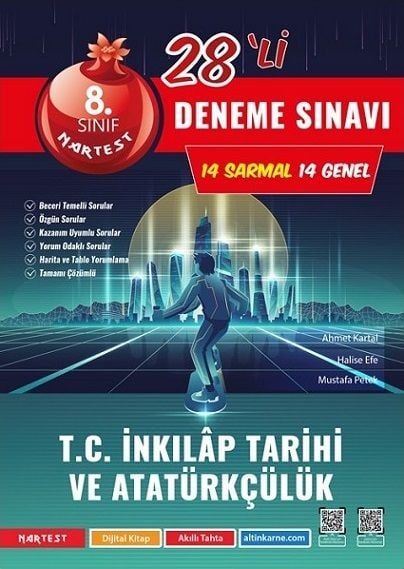 Nartest 8. Sınıf TC İnkılap Tarihi ve Atatürkçülük Mod 28 Deneme Nartest Yayınları