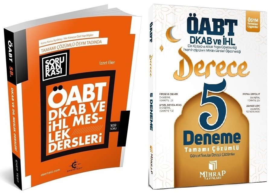 Eker Test ÖABT Din Kültürü Soru + Mihrap 5 Deneme 2 li Set - İzzet Eker Eker Test + Mihrap Yayınları