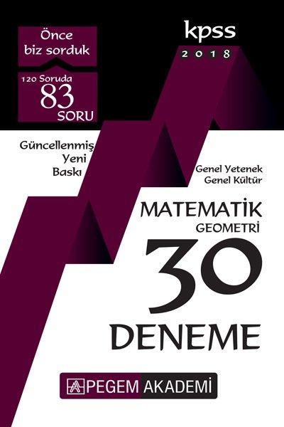 Pegem 2018 KPSS Matematik 30 Deneme Pegem Akademi Yayınları