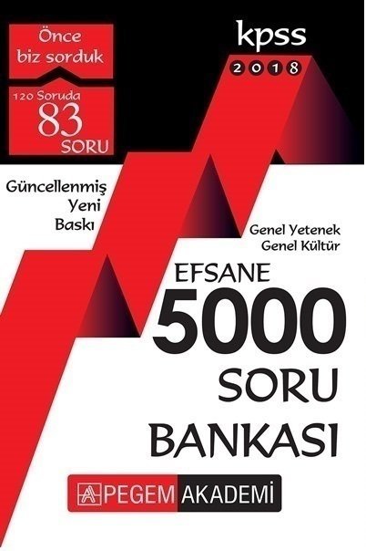 Pegem 2018 KPSS Genel Yetenek Genel Kültür Efsane 5000 Soru Bankası Pegem Akademi Yayınları