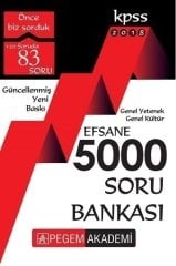 Pegem 2018 KPSS Genel Yetenek Genel Kültür Efsane 5000 Soru Bankası Pegem Akademi Yayınları