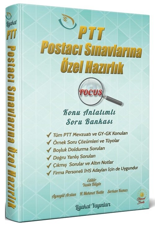 Liyakat PTT POSTACI Sınavlarına Hazırlık FOCUS Konu Anlatımlı Soru Bankası Liyakat Yayınları