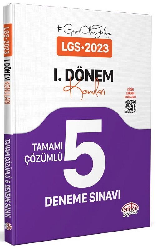 Editör 2023 8. Sınıf LGS 1. Dönem Konuları 5 Fasikül Deneme Çözümlü Editör Yayınları